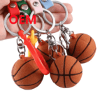Basketball Plastic PVC Keychain